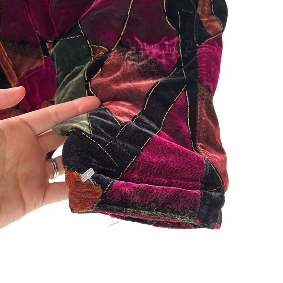Vintage velvet Mulberry Street insulated winter coat M multicolor jewel tones - Picture 8 of 16